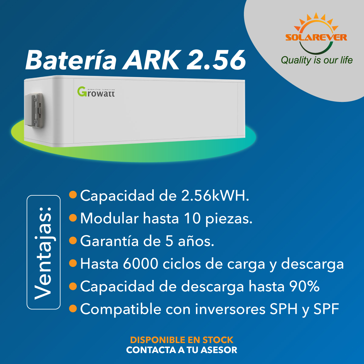 Nuevas baterías ARK 2.56 kWH